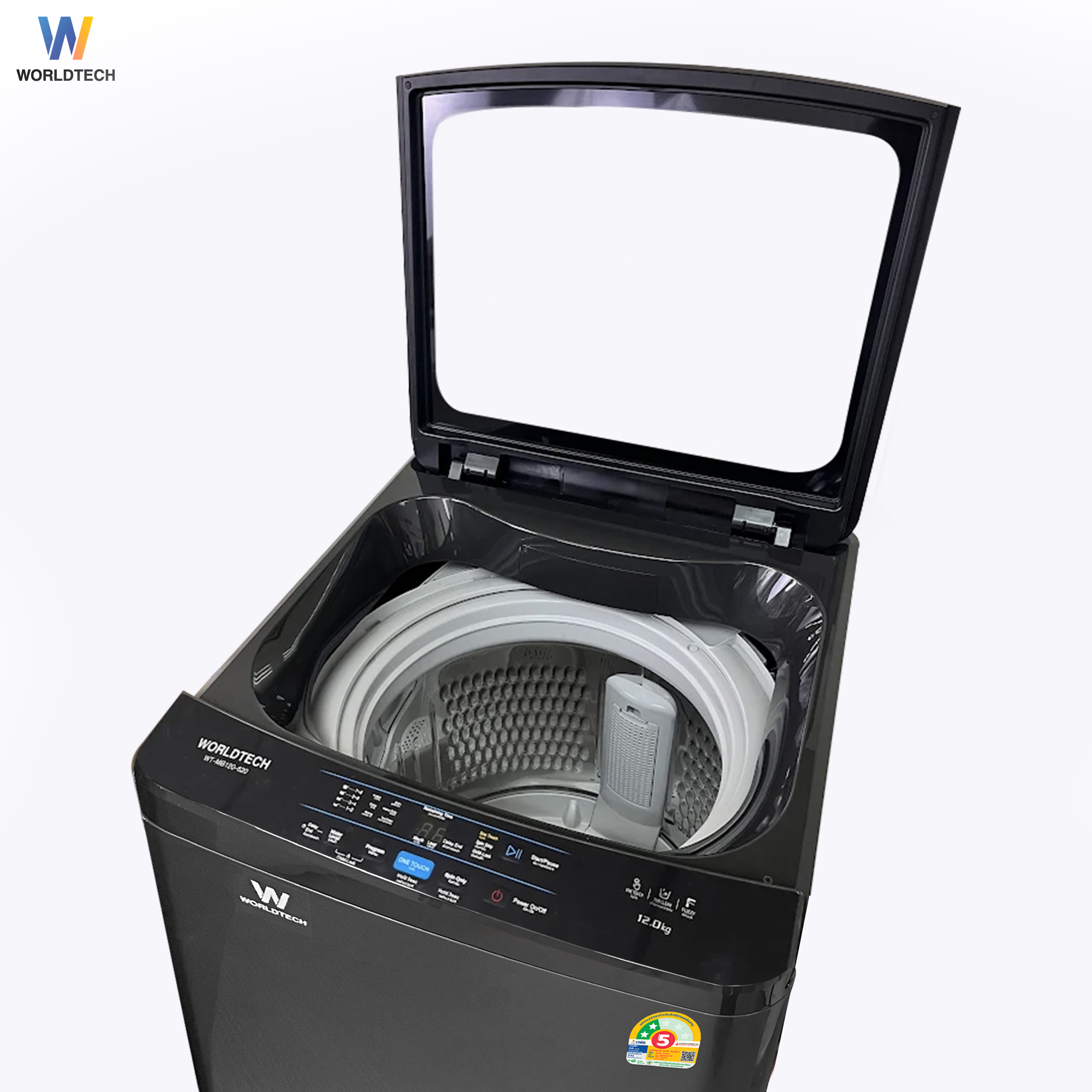 เครื่องซักผ้าฝาบน WORLDTECH รุ่น WT-MB120-620 ขนาด 12KG. สีเทา-ดำ_3